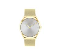 Calvin Klein Zwei-Zeiger-Quarzwerk-Uhr Für Männer und Frauen Kollektion Exceptional mit Goldfarben Edelstahl-Mesh-Gliederarmband - 25300003