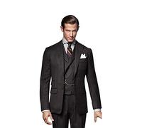 CALVINSUIT Herren Streifenanzüge 3-teilig Einreiher Smoking Jacke Smoking Weste & Hose