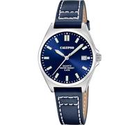 CALYPSO Damenuhr K5869/3 Basic, Gehäuse aus Edelstahl 316L, silberfarben, Lederarmband, Blau, blau