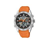 Calypso Digitale Herrenuhr Analog - Kautschuk Orange - Quarzwerk - Wasserdicht 10 ATM - Datum und Kalender, Chronograph, Doppelte Zeitzone, Licht, Alarm - K5774/1 Special Prices