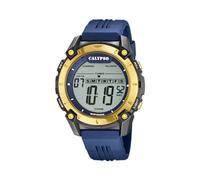 Calypso Digitale Herrenuhr Kautschuk - 10 ATM, Datum, Stoppuhr, Dualzeit, Licht, Alarm, 12/24 Std - K5814 Flash Time