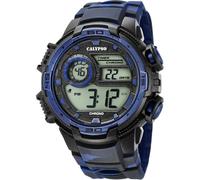 Calypso Digitale Sport Herrenuhr Kautschuk Blau - 10 ATM, Datum, Stoppuhr, Dualzeit, Licht, Alarm, 12/24 Std - K5723/1 Flash Time