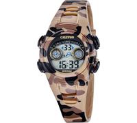 CALYPSO Digitaluhr für Kinder, Kautschuk, Braun | Wasserdicht 5 ATM, Datum und Kalender, Chronograph, Licht, Alarm, 12 und 24 Stunden, K6074/3 Junior Collection