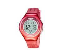 Calypso Digitaluhr Unisex Kautschuk Rot - Hochwertiges Glas - Datum, Kalender, Stoppuhr, Doppelzeit, Licht, Alarm, 12/24 Std K5841/5 - Color Splash