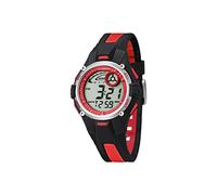 Calypso Herren Digitaluhr schwarz/rot, Kunststoff Armband, Durchmesser: 36mm, Wasserdichtigkeit: 10 Bar, K5558/5