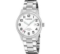 Calypso Herrenuhr Analog Edelstahl 316L Silber - Quarz - Datum - Gehärtetes Mineralglas - Wasserdicht 5 ATM K5860/1 Basic