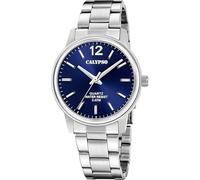 Quarzuhr CALYPSO WATCHES "Basic" Armbanduhren silberfarben (silberfarben, blau) Herren (24513812-0) silberfarben, blau