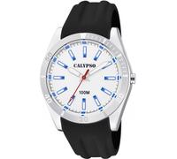 Calypso Herrenuhr schwarz Quarz analog Kunststoff Armbanduhr PU K5763