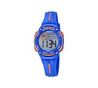 Calypso Kinder Digitaluhr Kautschuk Blau - Hochwertiges Glas - Wasserdicht 10 ATM - Datum, Kalender, Stoppuhr, Doppelzeit, Licht, Alarm, 12/24 Std K6068/3
