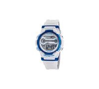 Calypso Kinder Digitaluhr Kautschuk Weiß - Hochwertiges Glas - Wasserdicht 10 ATM - Datum, Kalender, Stoppuhr, Doppelzeit, Licht, Alarm, 12/24 Std K5808/1