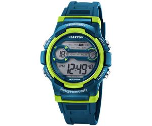 Calypso Kinder- und Jugenduhr Digital Blau/Neongrün 10 bar K5808/3