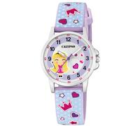 Calypso Kinderuhr analog Edelstahl blau PU Band M2035 Quarzuhr K5776/3