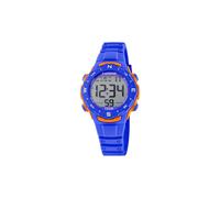 Calypso Kinderuhr Digital - Kautschuk Blau - Wasserdicht 10 ATM - Datum & Kalender Stoppuhr Doppelte Zeitzone Licht Alarm 12/24h - Digital Crush - K5801/3