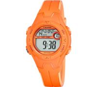 Calypso Kinderuhr Digital - Kautschuk Orange - Wasserdicht 10 ATM - Datum & Kalender Chronograph Doppelte Zeitzone Licht Alarm 12/24h - Junior Collection - K5849/4