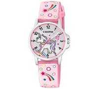 Calypso Kinderuhr Edelstahl analog PU Band rosa Quarzuhr K5776/5