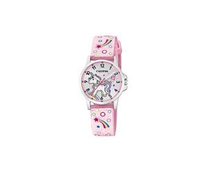 Calypso Mädchenuhr Analog aus Kautschuk Rosa | Quarzwerk, Kinderuhr, Widerstandsfähiges Mineralglas, Wasserdicht 5 ATM K5776/5, My First Watch