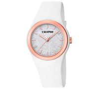 Calypso Quarzuhr ? Kunststoff weiß PU Band Armbanduhr analog ? K5755
