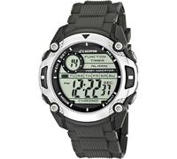Calypso Uhr Digital Herren aus Kautschuk Grau Sport-Herrenuhr | Wasserdicht 10 ATM Datum/Kalender, Chronograph, Zwei Zeitzonen, Beleuchtung, Alarm, 12 und 24 Stunden K5577/1 Digital for Man