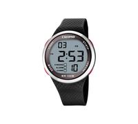 Calypso Uhr Digital Herren aus Kautschuk Schwarz Sport-Herrenuhr | Wasserdicht 10 ATM Datum/Kalender, Chronograph, Zwei Zeitzonen, Beleuchtung, Alarm, 12 und 24 Stunden K5785/4 Color Splash