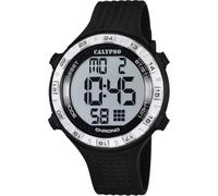 Calypso Uhr Digital Herren aus Kautschuk Schwarz Sport-Herrenuhr | Wasserdicht 10 ATM Datum und Kalender, Chronograph, Zwei Zeitzonen, Beleuchtung, Alarm, 12 und 24 Stunden K5663/1 Flash Time
