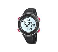 Calypso Uhr Digital Herren aus Kautschuk Schwarz | Wasserdicht 10 ATM Datum und Kalender, Chronograph, Zwei Zeitzonen, Beleuchtung, Alarm, 12 und 24 Stunden K5780/2 Flash Time