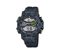 Calypso Uhr Für Herren K5809/2 Digital for Man Schwarz Silikon Case BlauSilikon Band