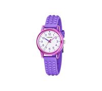 Quarzuhr CALYPSO WATCHES "Junior Collection", lila, Armbanduhren, Kinder, Quarzuhr, Armbanduhr, Silikonarmband, analog (45751817-0) lila