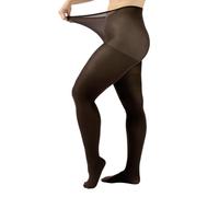CALZITALY Blickdichte Strumpfhose Grosse Grössen, Curvy Strumpfhosen Plus Size, 60 DEN, L, XL, 2XL, 3XL, 4XL, Made in Italy (4XL, Braun)