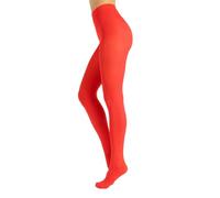 CALZITALY Blickdichte Weiche Strumpfhosen aus Mikrofaser | Bunte Strumpfhose Damen | S, M, L, XL, XXL, 3XL 4XL | 80 DEN | Made in Italy (4XL, Corallo)