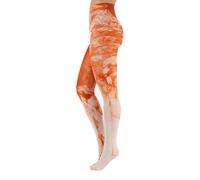 CALZITALY Blickdichte Weiche Strumpfhosen aus Mikrofaser | Bunte Strumpfhose Damen | S, M, L, XL, XXL, 3XL 4XL | 80 DEN | Made in Italy (M, Tie-dye Orange)