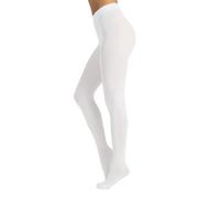 CALZITALY Blickdichte Weiche Strumpfhosen aus Mikrofaser | Bunte Strumpfhose Damen | S, M, L, XL, XXL, 3XL 4XL | 80 DEN | Made in Italy (S, Weiß)