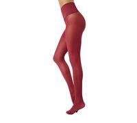 CALZITALY Nahtlose Strumpfhose Damen, Strumpfhosen aus Mikrofaser, Schwarz, Portwine, Grun, Blau, Blau Jeans, S, M, L, XL, XXL, 50 DEN, Made in Italy (M/L, Portwine)