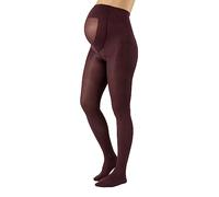 CALZITALY Umstandsstrumpfhose aus Mikrofaser, Blickdichte Schwangerschaft Strumpfhosen | S, M, L, XL, XXL, 3XL, 4XL | 100 DEN | Made in Italy (XXL, Weinrot)