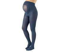 CALZITALY Umstandsstrumpfhose aus Mikrofaser, Blickdichte Schwangerschaft Strumpfhosen | S, M, L, XL, XXL, 3XL, 4XL | 100 DEN | Made in Italy (3XL, Blau Jeans)