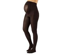 CALZITALY Umstandsstrumpfhose aus Mikrofaser, Blickdichte Schwangerschaft Strumpfhosen | S, M, L, XL, XXL, 3XL, 4XL | 100 DEN | Made in Italy (4XL, Braun)