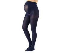 CALZITALY Umstandsstrumpfhose aus Mikrofaser, Blickdichte Schwangerschaft Strumpfhosen | S, M, L, XL, XXL, 3XL, 4XL | 100 DEN | Made in Italy (4XL, Navy)