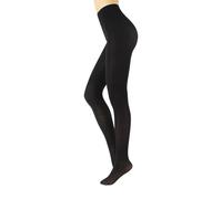 CALZITALY Warme Blickdichte Strumpfhosen aus Baumwolle, S/M, L/XL, XXL | 100 DEN | Made in Italy (L/XL, Schwarz)