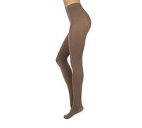 CALZITALY Warme Blickdichte Strumpfhosen aus Baumwolle | Schwarz, Violett | S/M, L/XL | 100 DEN | Made in Italy (S-M, Beige)