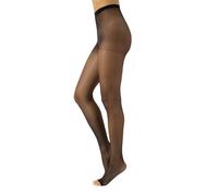 CALZITALY Zehenfreie Sommer Feine Strumpfhosen, Refreshing and Invisible Tights Transparent | Hautfarbe, Schwarz | S, M, L, XL, XXL, 3XL, 4XL | 10 DEN | Made in Italy (Schwarz, S)