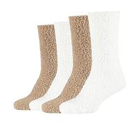 camano 1103482000 - Damen sustainable cosy Kuschel Socken 4 Paar, taupe, Größe 35/38
