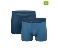 Camano Herren Boxershorts Unterhosen Herren elastischer Gummibund ohne Einschneiden Baumwolle Stretch hautfreundlich Atmungsaktiv 2er Pack 2XL blue mix