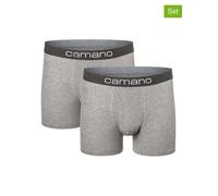 2er Pack camano Men comfort BCI cotton Boxershorts 9300 - light grey melange XL