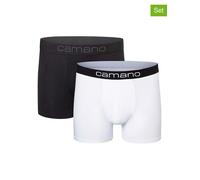Boxershorts CAMANO "Boxershorts Unterhosen Herren elastischer Gummibund ohne" Gr. S, weiß (white mix) Herren Unterhosen (17294154-S) white mix