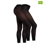 Camano Damen Leggings Everyday 60 DEN 2er Pack 42-44, Black (0005)