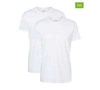 2er Pack camano Men comfort BCI cotton Crew Neck T-shirt 1000 - white S