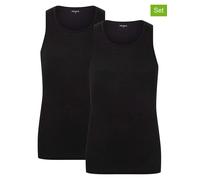 Camano Unterhemd 2er Pack Herren schwarz, M