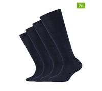 camano 4er-Set: Kniestrümpfe in Dunkelblau - Größe 23-26 | Kinder Socken Strumpfhosen