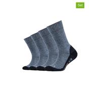 Camano Kinder Sportsocken Kinder verstärkte Sohle weich Baumwolle Anti Feuchtigkeit PRO TEX pro tex 4er Pack 35/38 jeans-navy