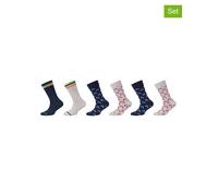 6er Pack camano Soft Bio-Baumwoll Crew Socken Kinder 9200 - fog melange 31-34