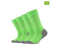 Camano Kinder Sportsocken Kinder verstärkte Sohle weich Baumwolle Anti Feuchtigkeit PRO TEX pro tex 4er Pack 39/42 green flash